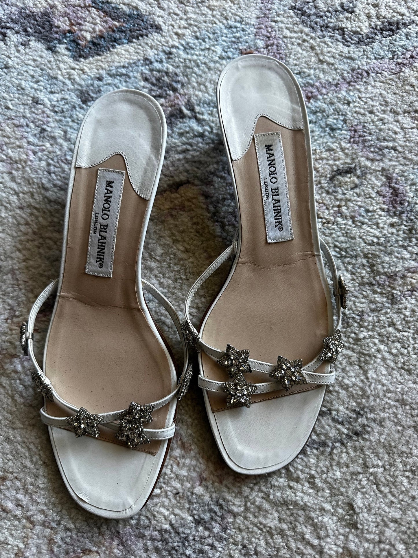 Manolo Blahnik Star Rhinestone Sandals