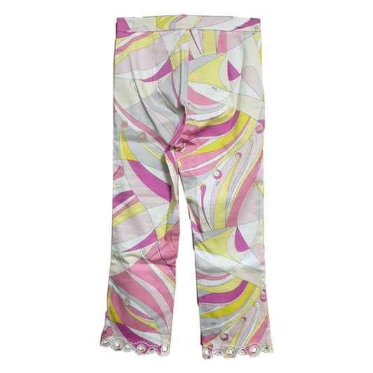 Emilio Pucci Abstract Pants W Trim Hem