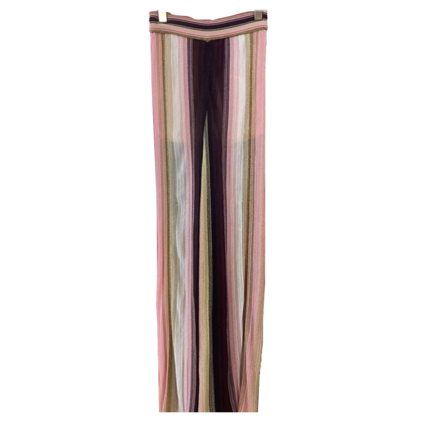 Missoni Wide Leg Glitter Lurex Stripe Knit Pants