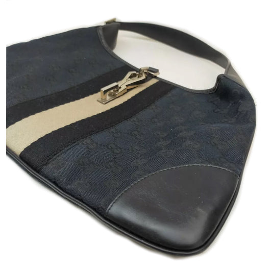 Gucci monogram navy Jackie buckle bag