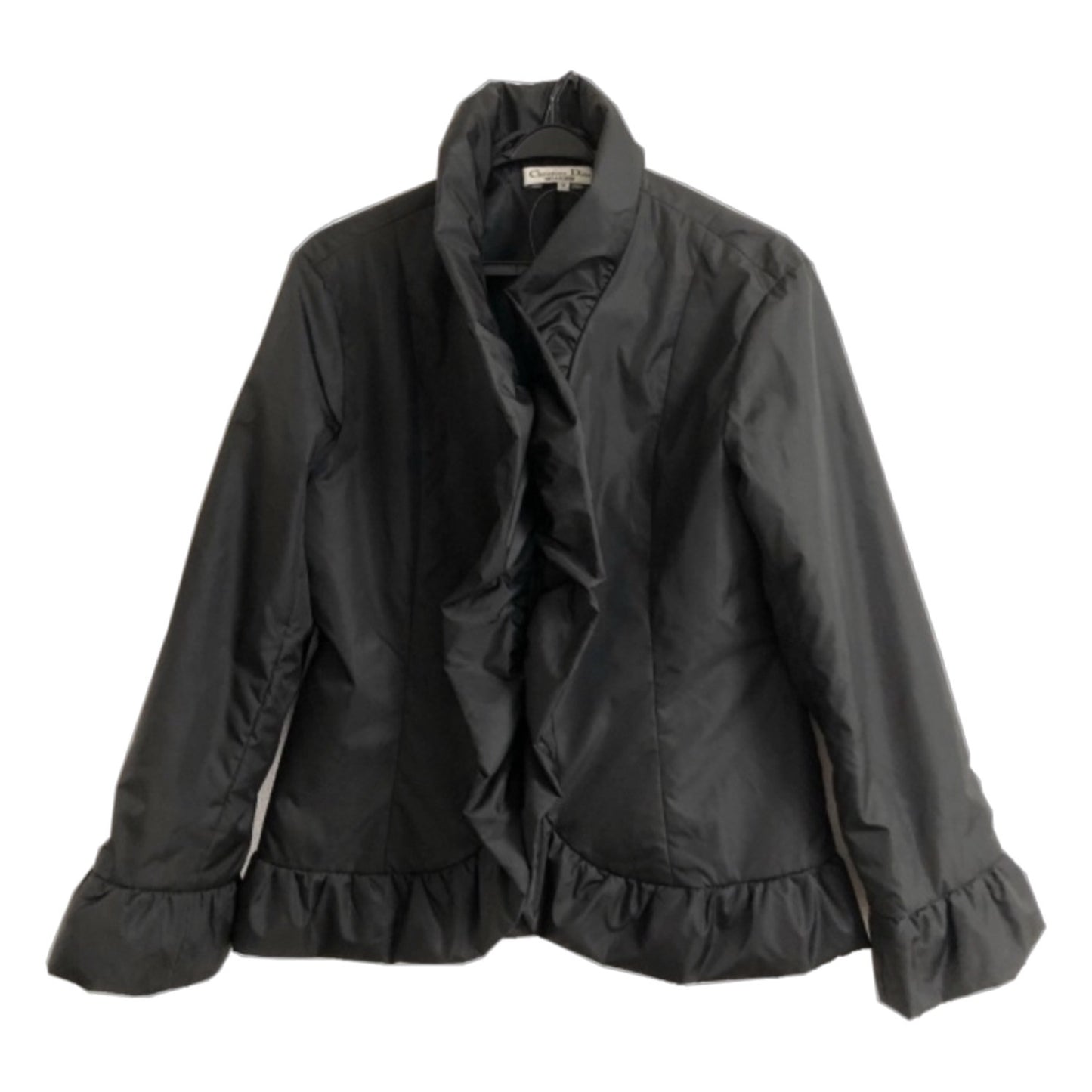 Christian Dior Puffer Ruffle Hem, Neck Jacket