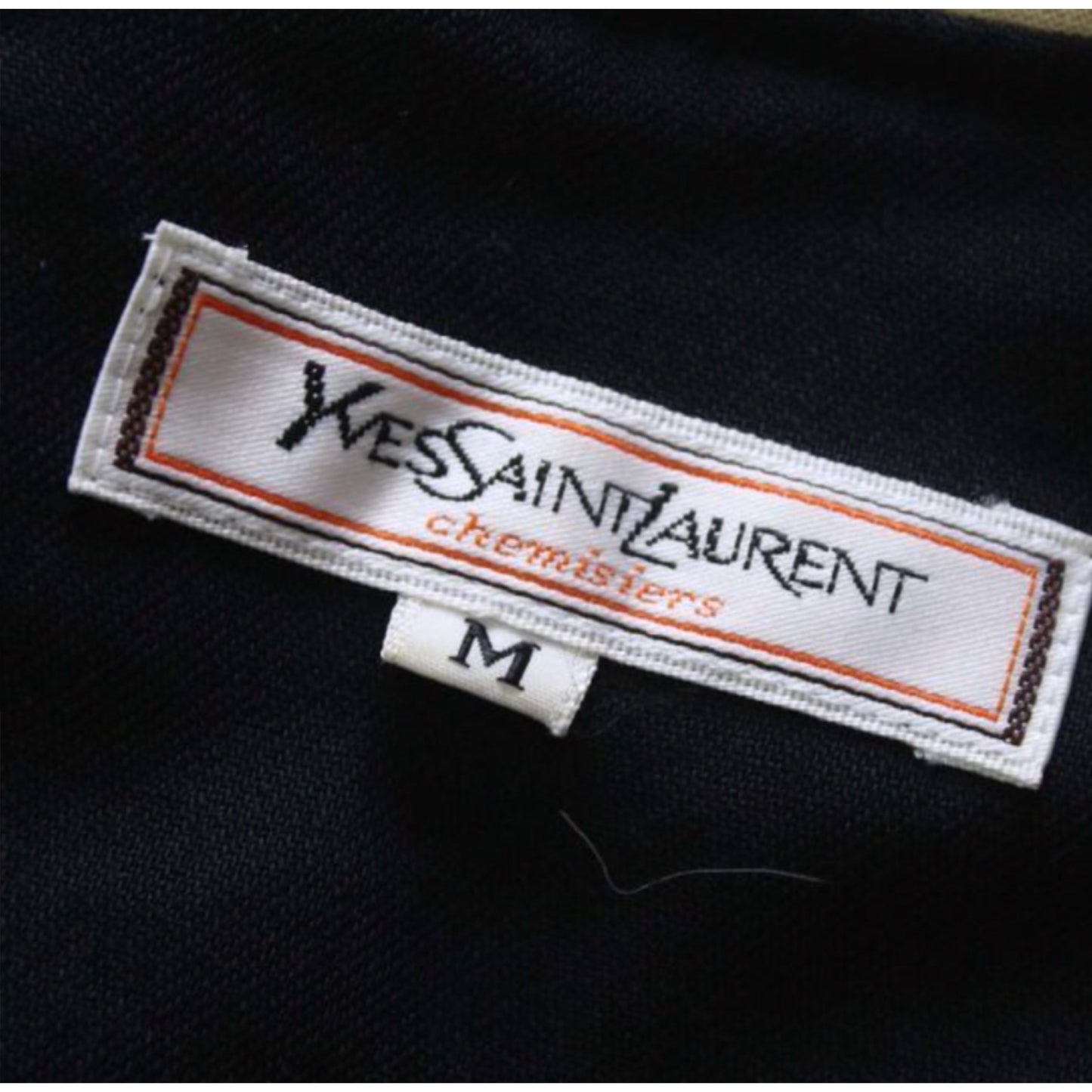 Yves Saint Laurent Shoulder Pad Sailor Neck 3/4 Sleeve Blouse Marked Size
