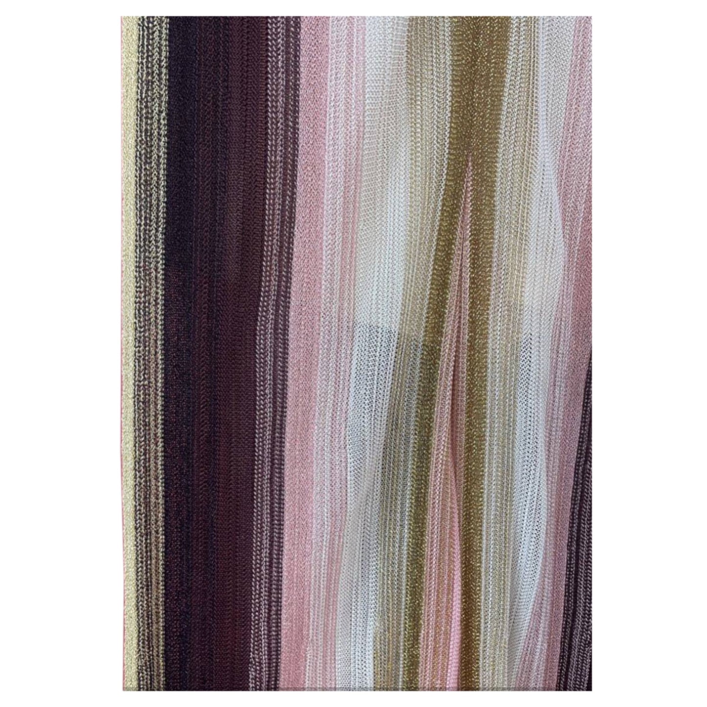 Missoni Wide Leg Glitter Lurex Stripe Knit Pants