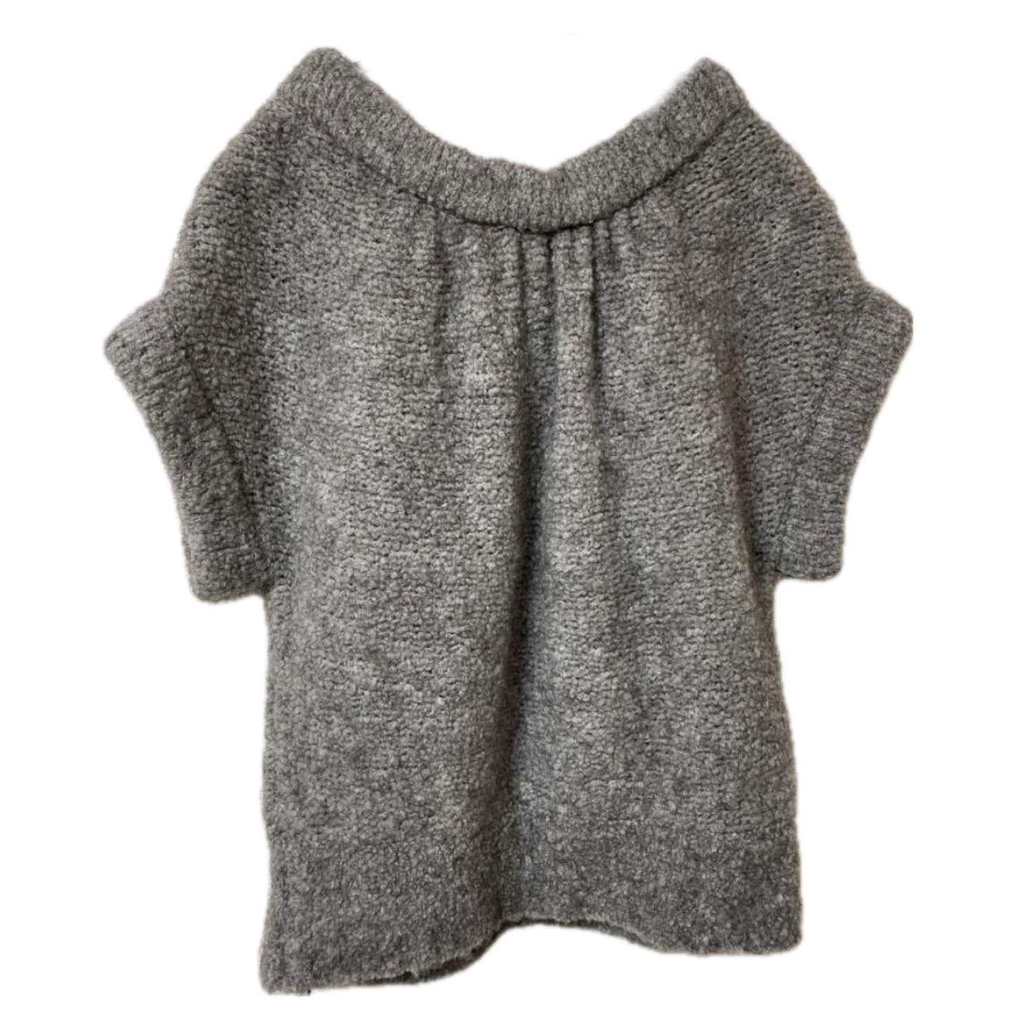 Philosophy by Alberta Ferretti Grey Sailor Neck SS Knit w Ribbon