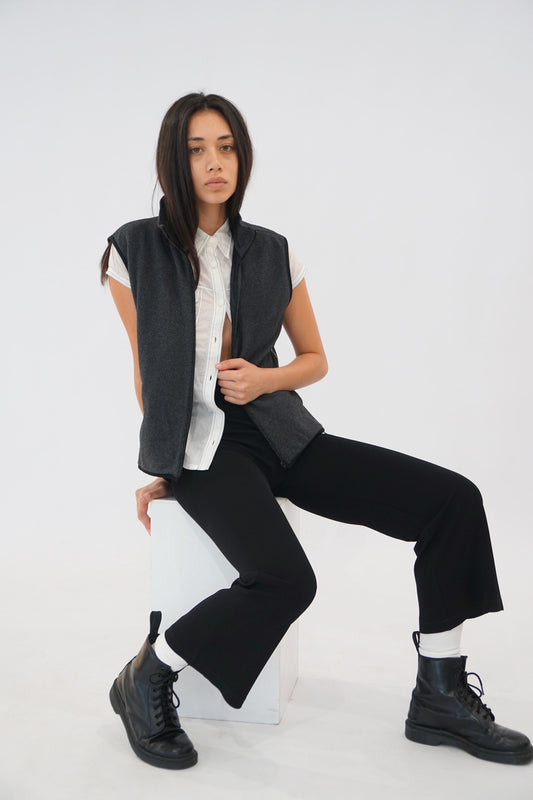 Prada Mens Sport Fleece Zip Down Vest