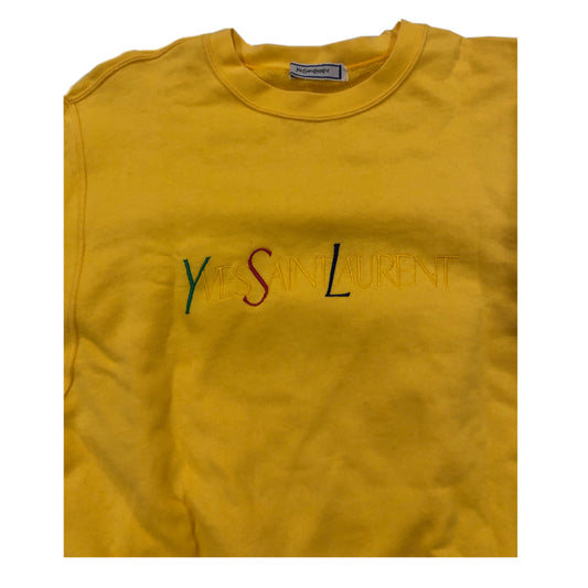 Yves Saint Laurent Yellow Vintage Logo Sweatshirt