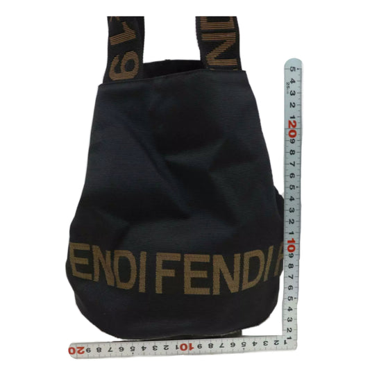 Fendi Mini Logo Canvas Bucket Tote Bag