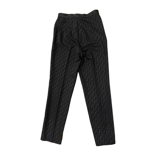 Fendi Zucca Print Zip Pocket Tapered Pants