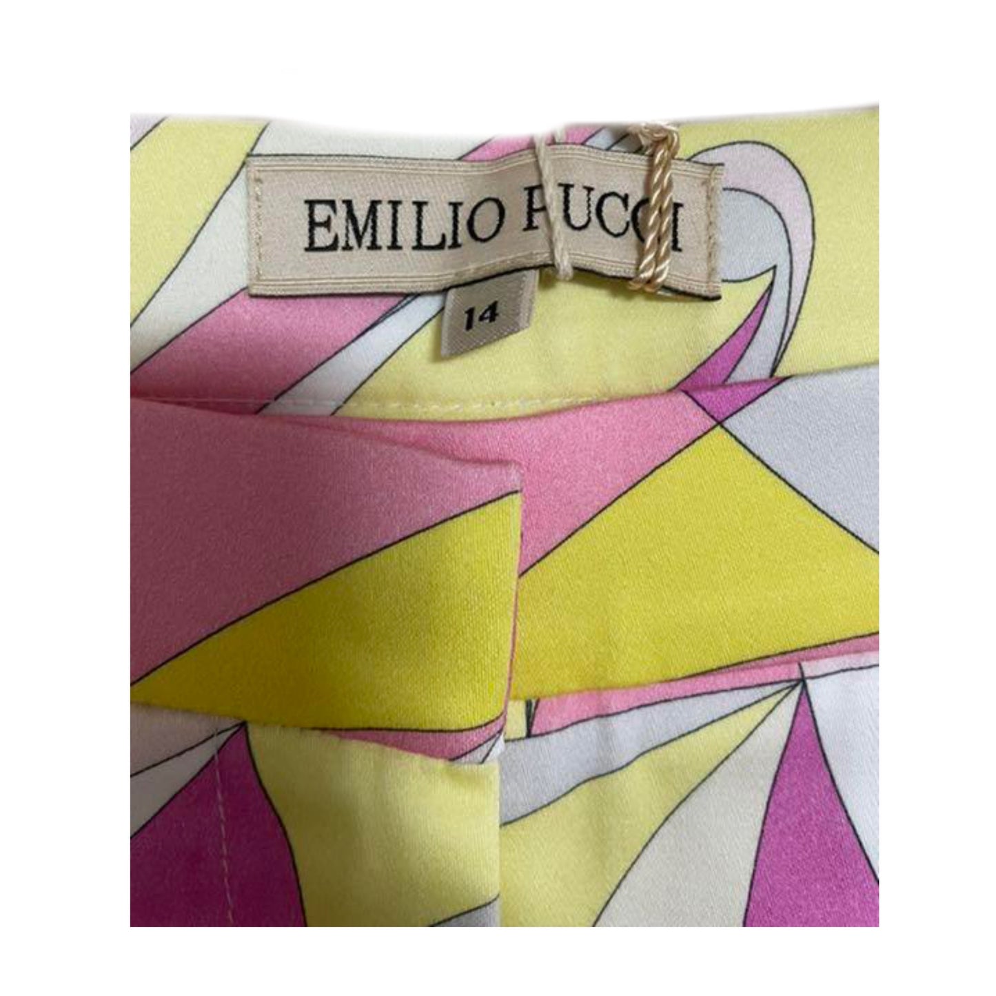 Emilio Pucci Abstract Pants W Trim Hem
