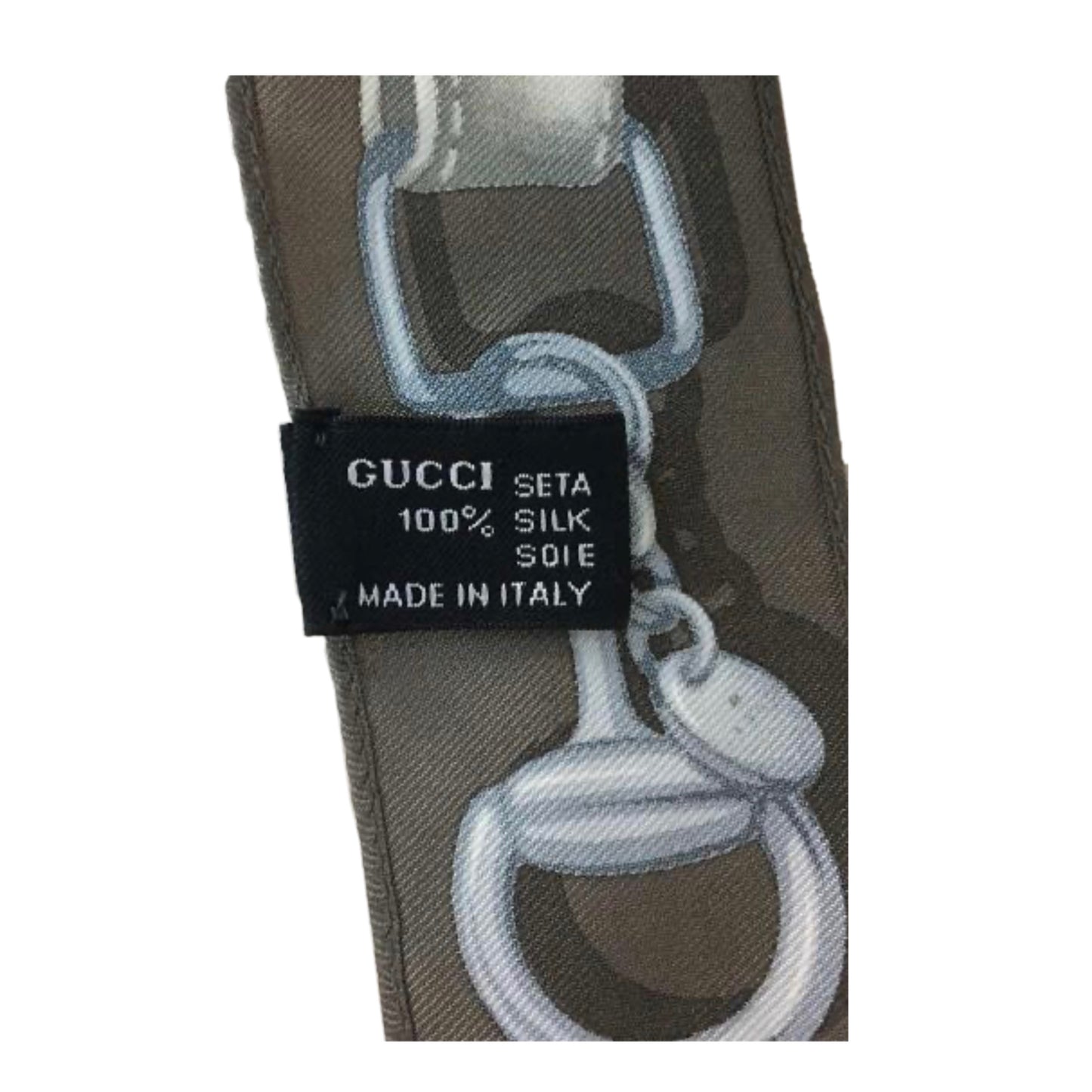 Gucci Silk Chain Print Handkerchief Scarf Top