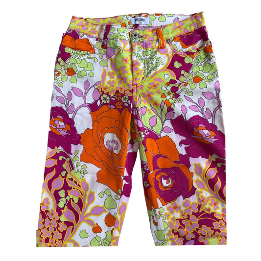 Moschino Jeans Floral Vibrant Capri Pants