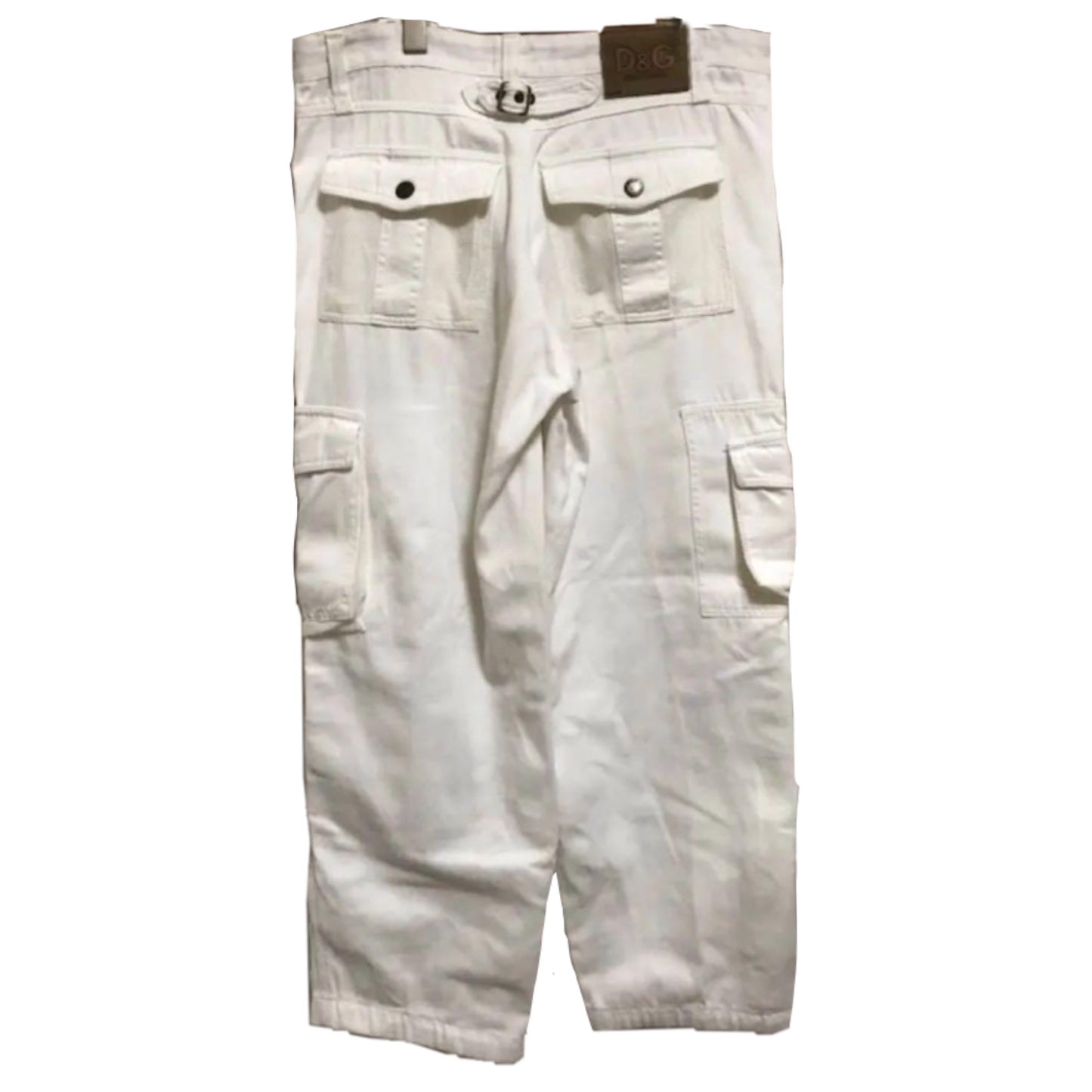 Dolce & Gabbana Cargo Utility Denim Wide Leg Pants