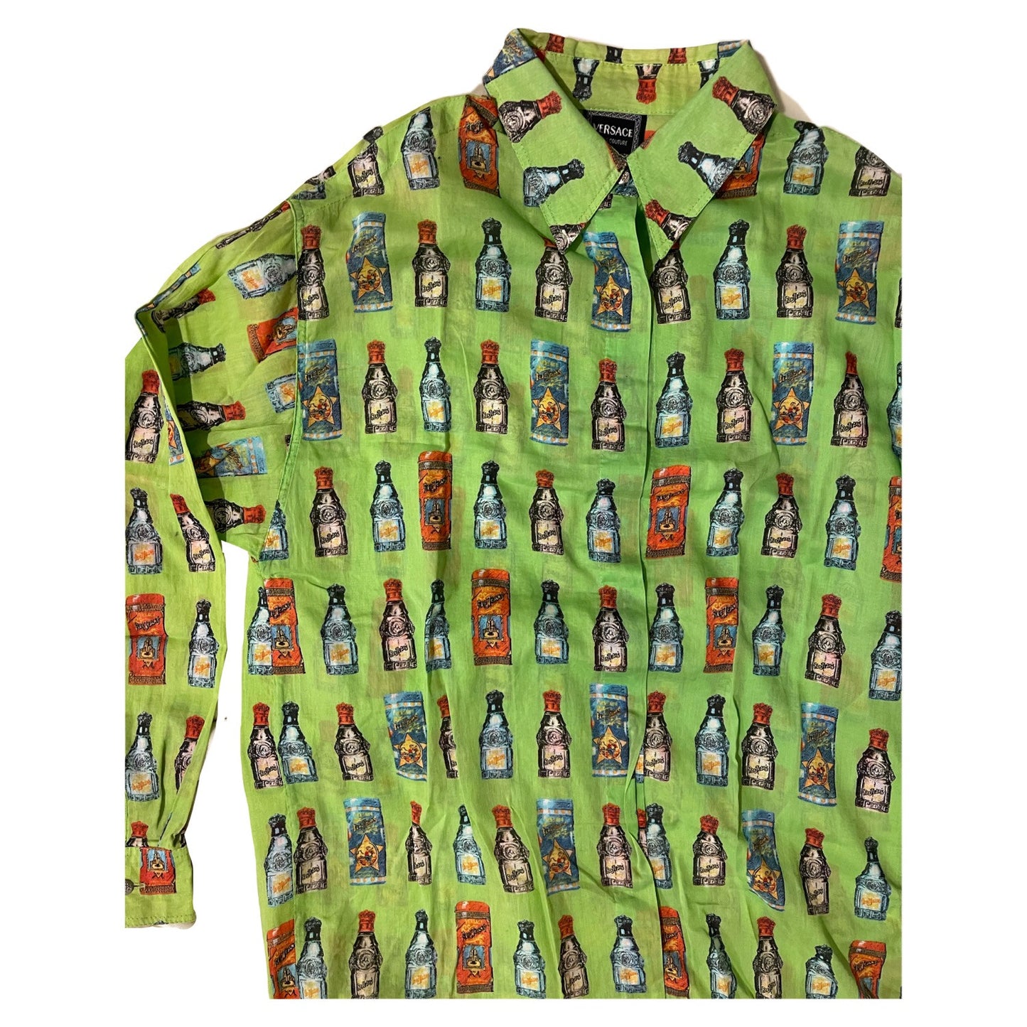 Versace Jeans Couture Multi Bottle Button Down LS Shirt