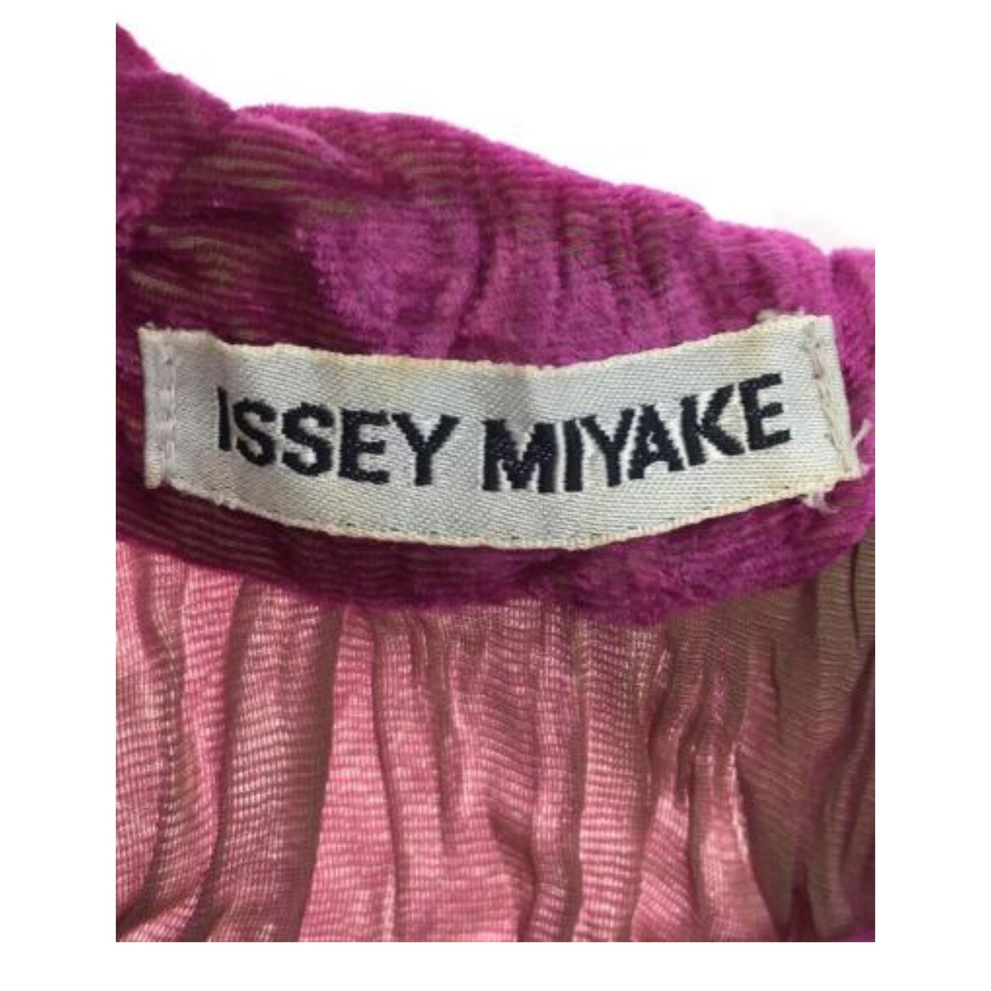 Issey Miyake Velour Wrinkle Turtleneck Sless Top