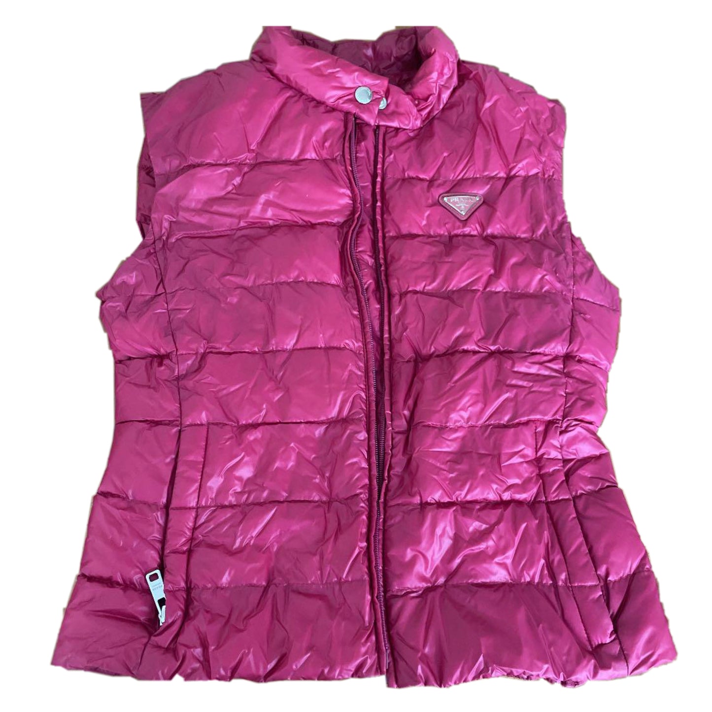 Prada Nylon Puffer Logo Down Vest