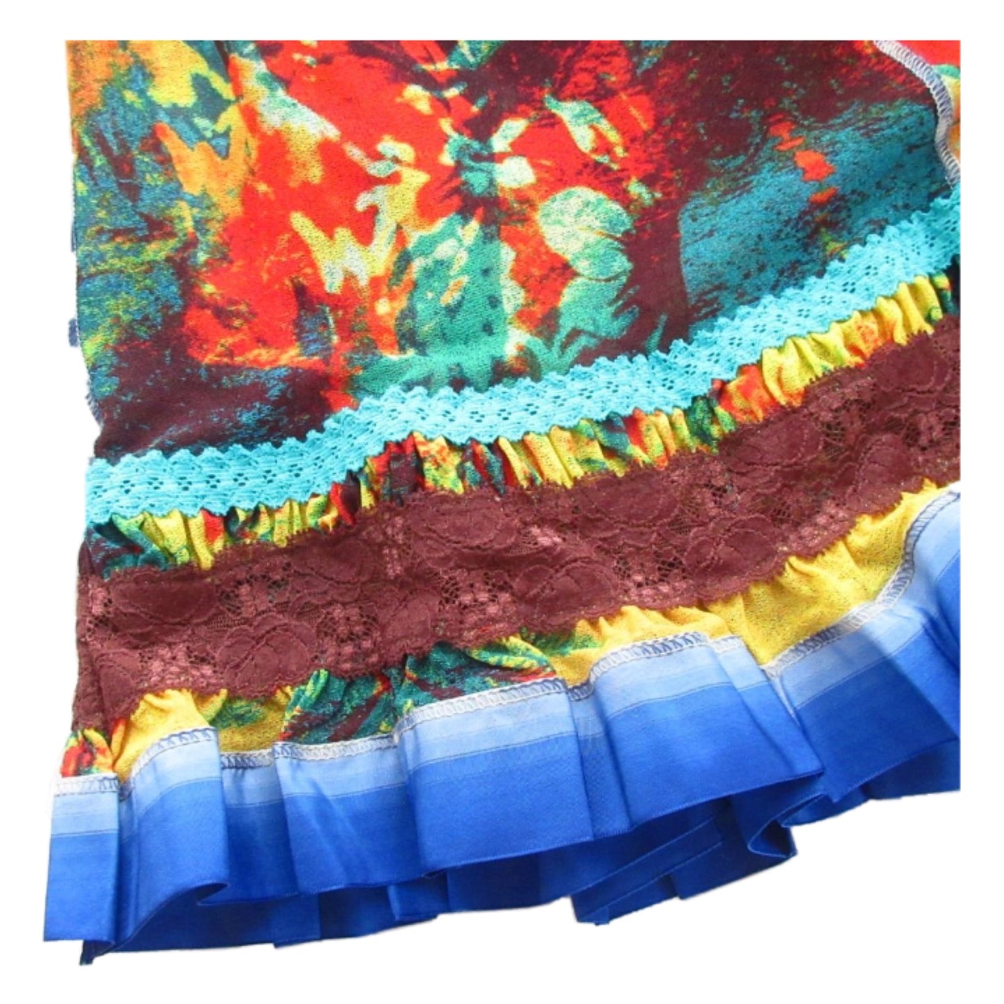 Jean Paul Gaultier Islander Girl Holographic Flare Skirt