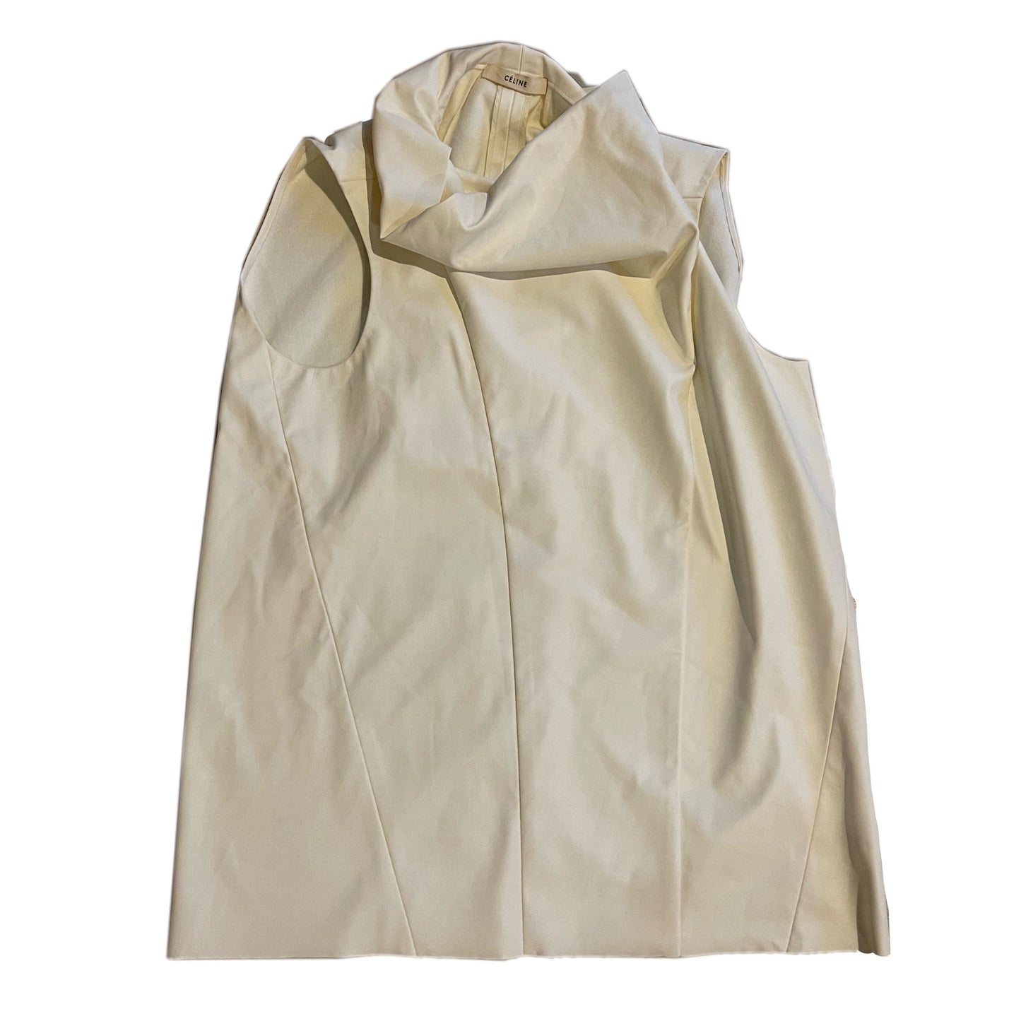 Celine Faux Leather Mock Neck Sless Top