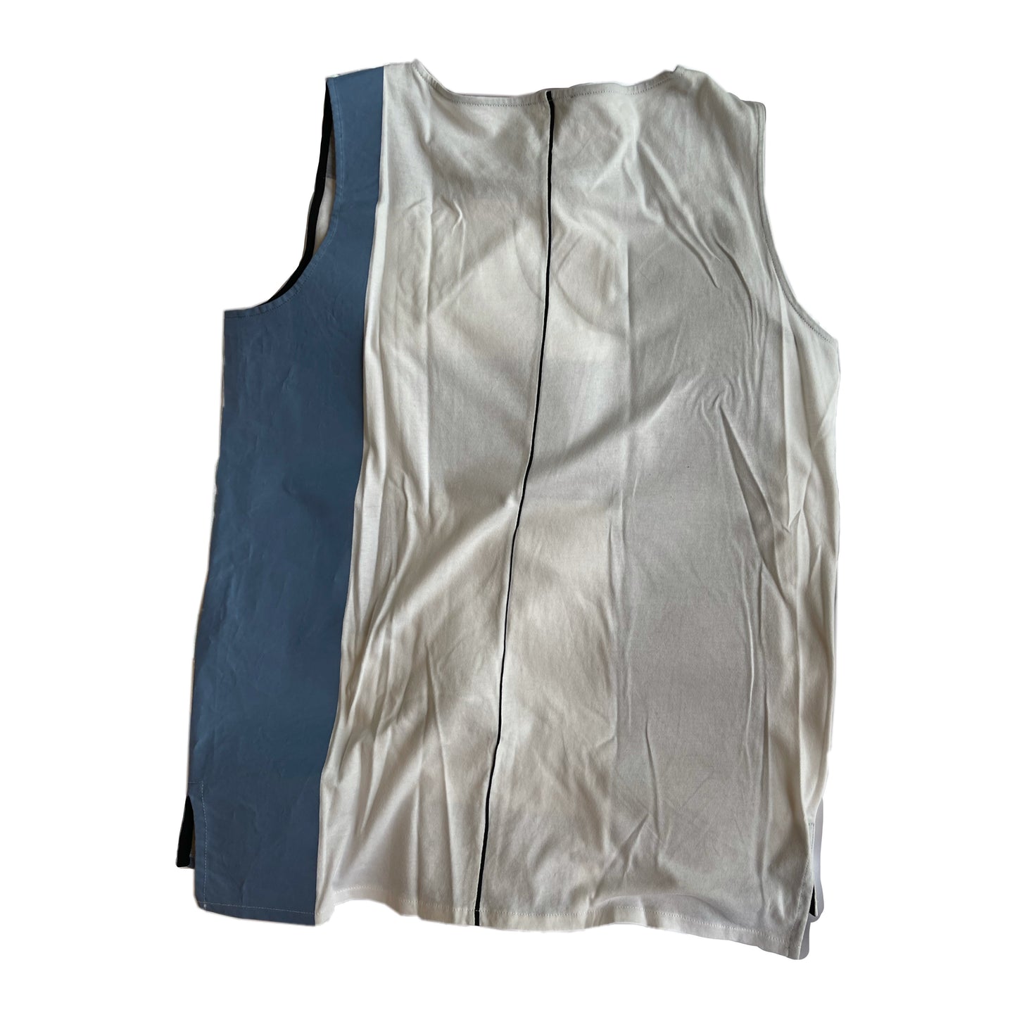Fendi Teal/Beige F PrintSleeveless Tee