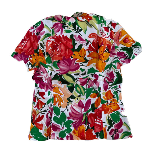 Christian Dior Sports Floral Button Down SS Blouse