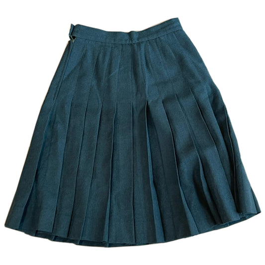 Celine Pleated Wool Midi Skirt
