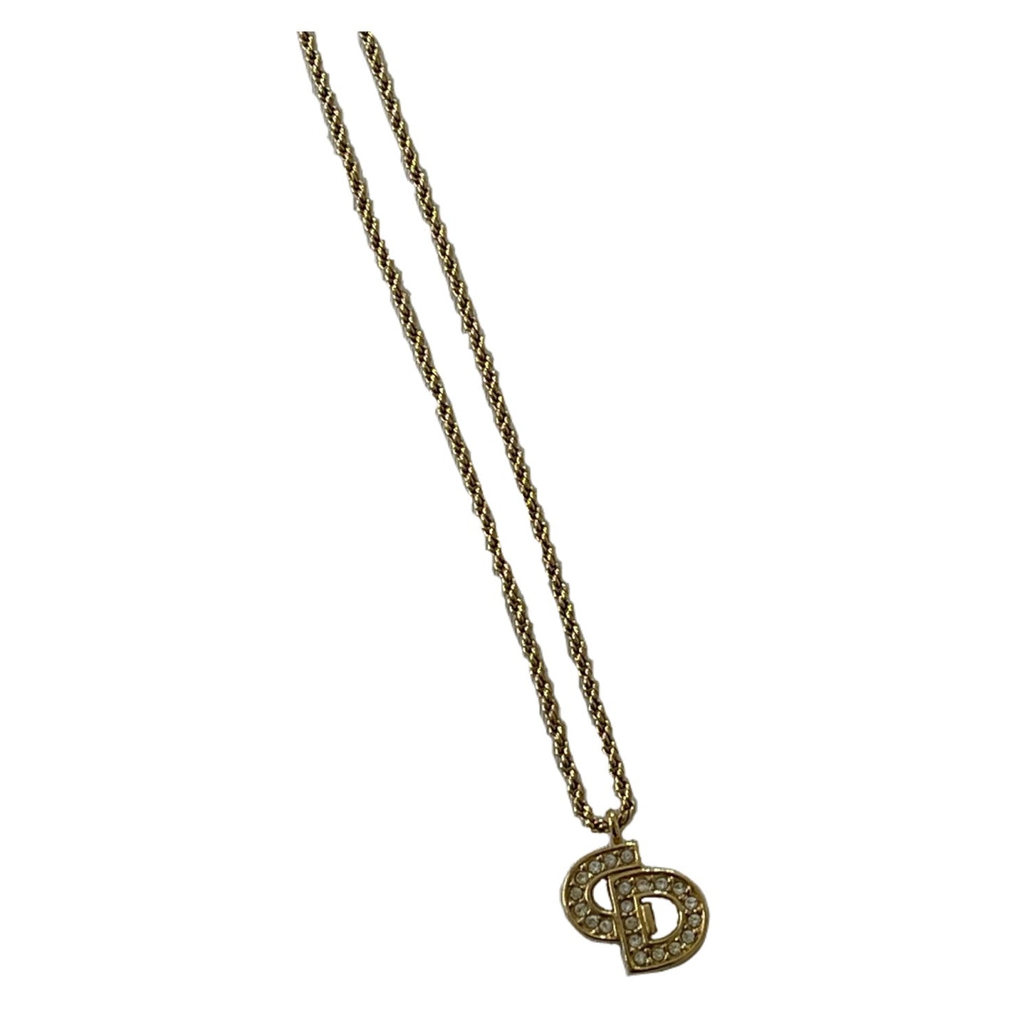 Christian Dior CD Rhinestone Necklace