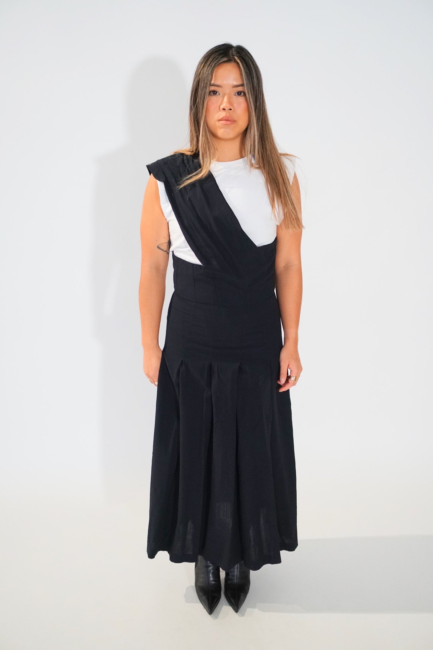 Robe De Chambre Comme Des Garcons Apron Halterneck Pinafore Dress