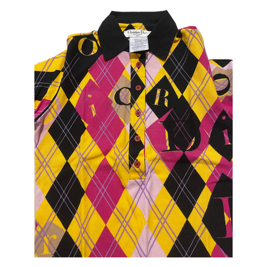 Christian Dior Argyle Check Golf SS Polo