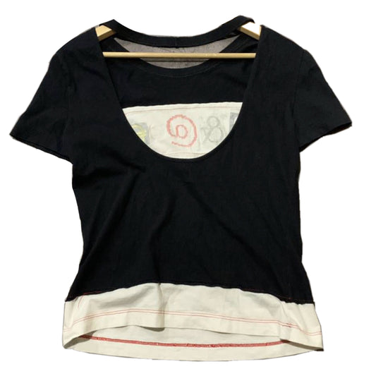 Moschino Jeans Peace Graphic Low Back Tee