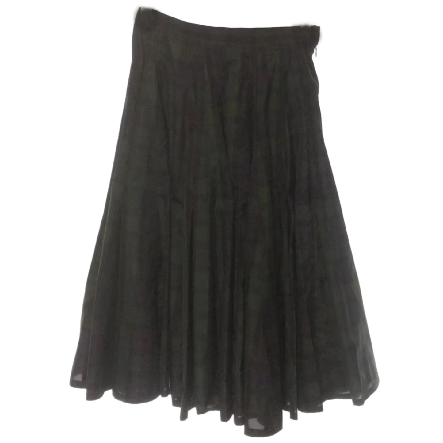 Tricot Comme Des Garcons Plaid Nylon Midi Pleat Skirt