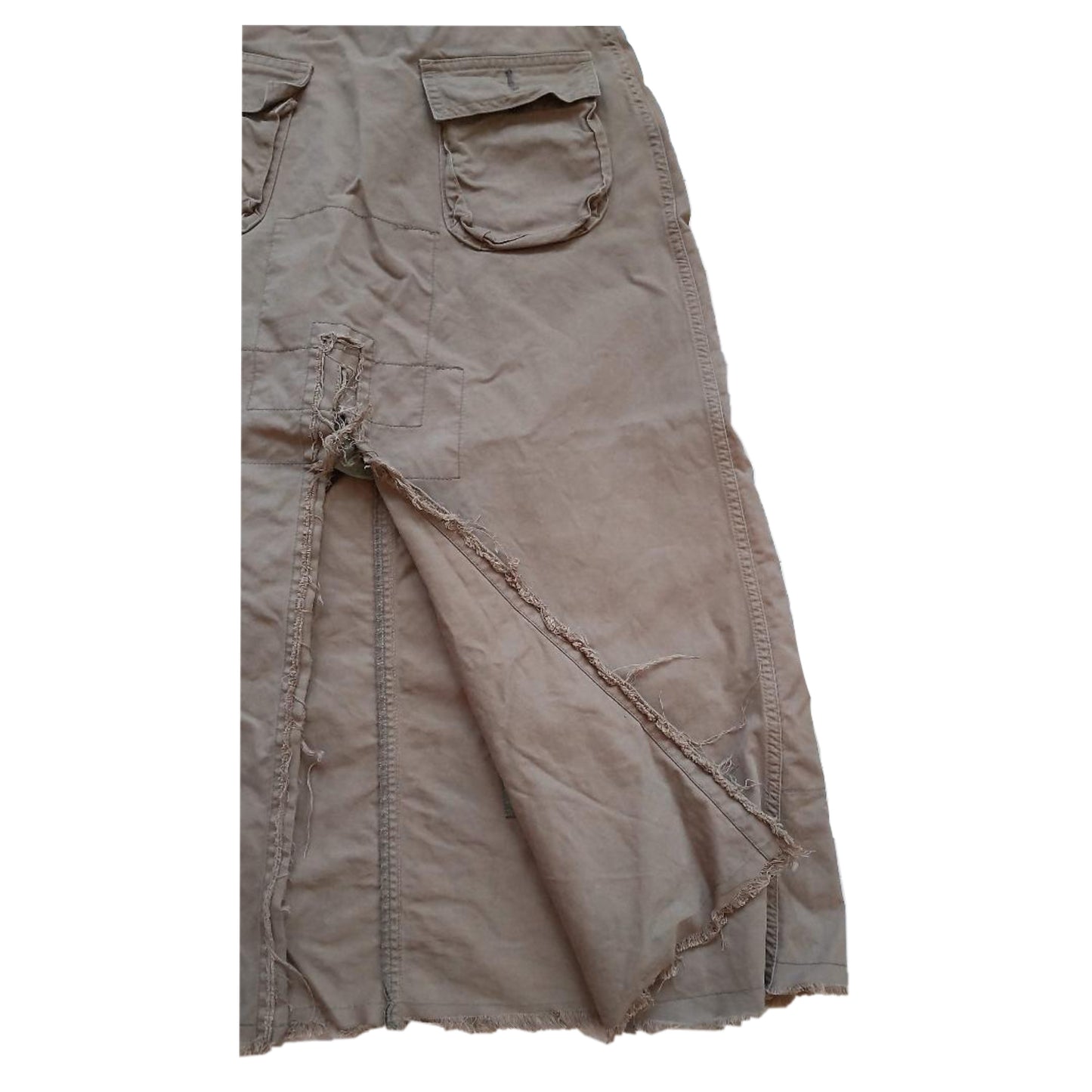 Hysteric Glamour A Line Cargo Fray Hem Maxi Skirt