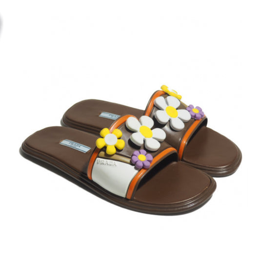 Prada Floral Rubber Slides