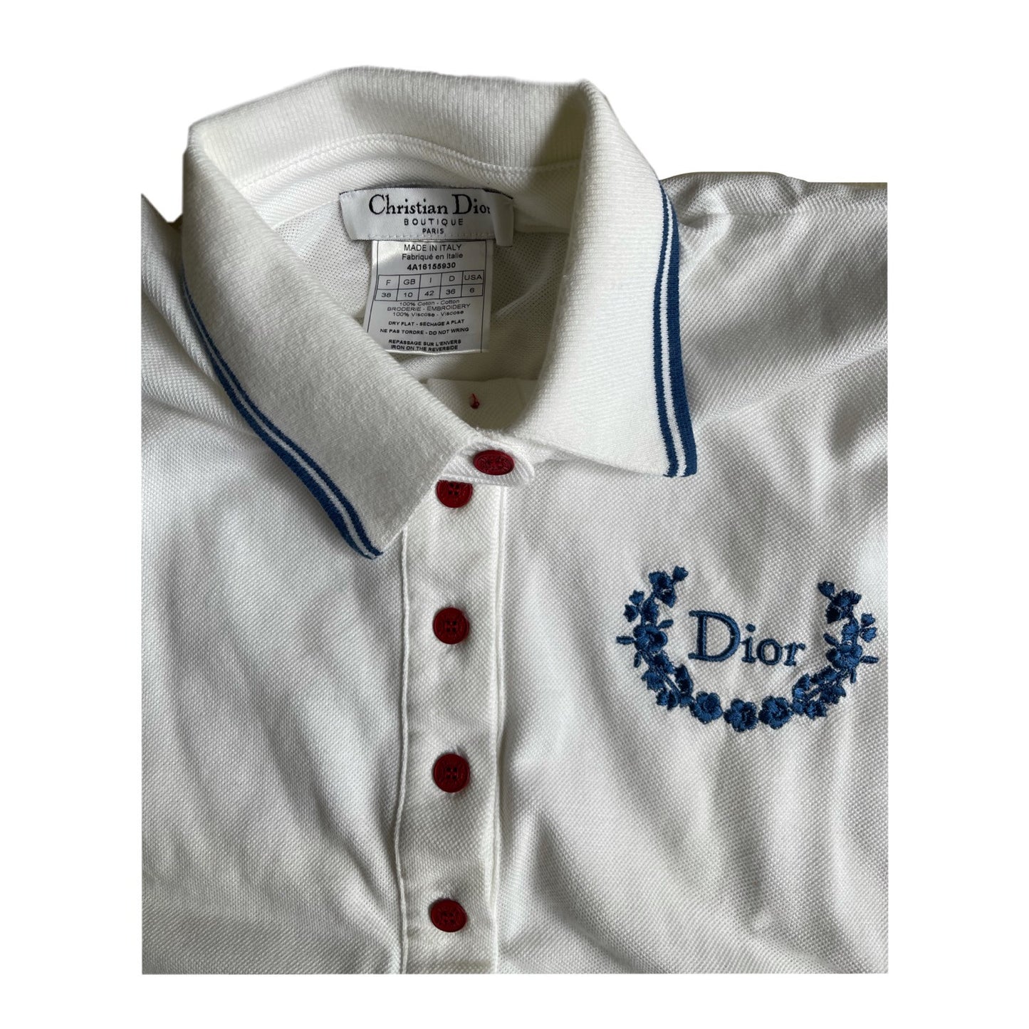 Christian Dior Logo Long Sleeve Polo