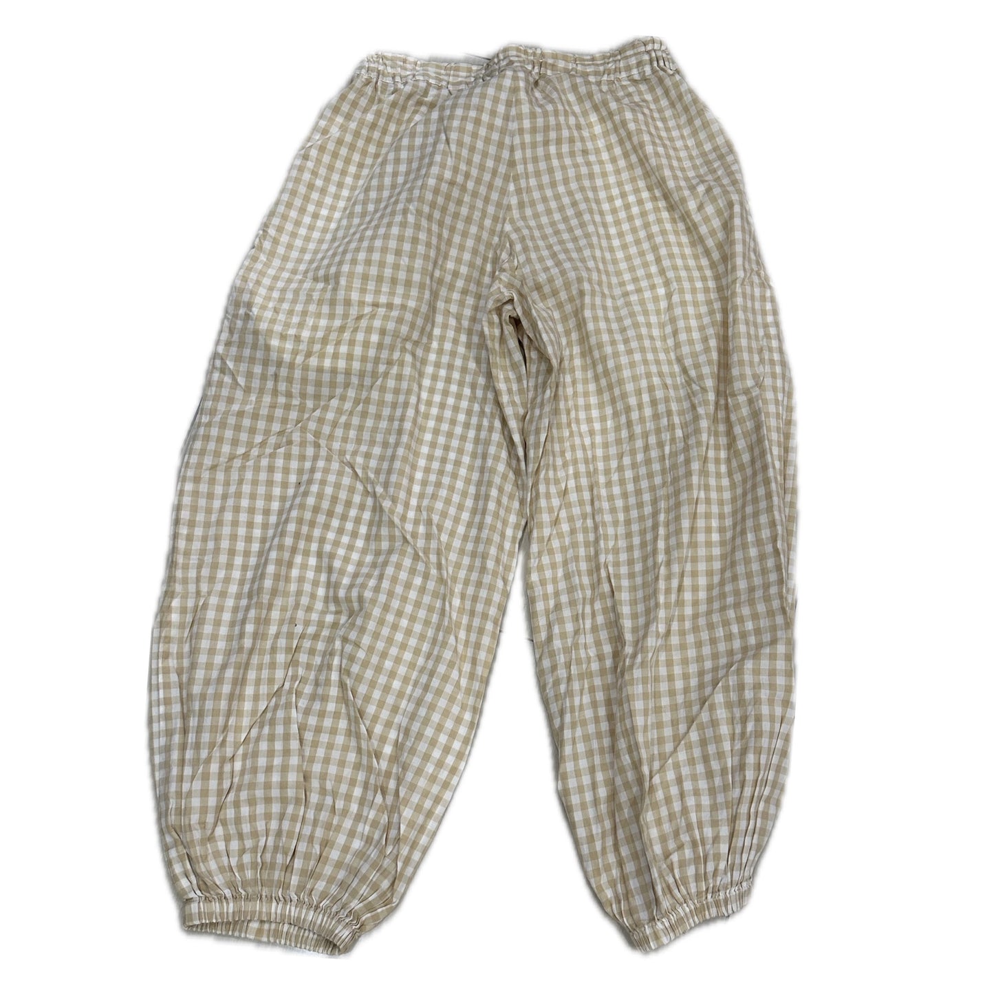 Comme Des Garcons Gingham Checkered Elastic Jogger Pants