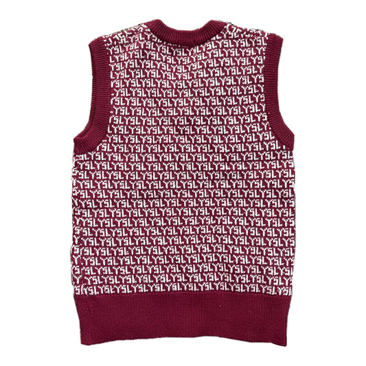 Yves Saint Laurent YSL Logo Knit V Neck Vest