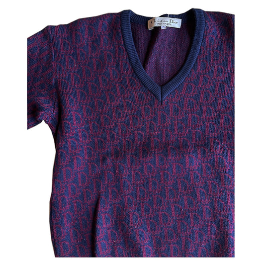 Christian Dior Trotter V Neck Knit Jumper