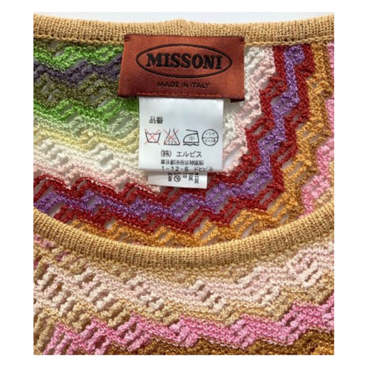 Missoni Cotton Zig Zac LS Multi Colour knit