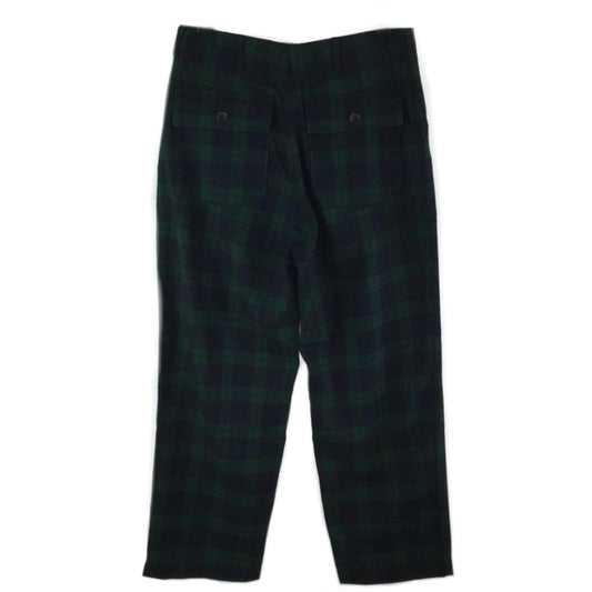 Tricot Comme Des Garcons Plaid Green Blue Straight Leg Trousers