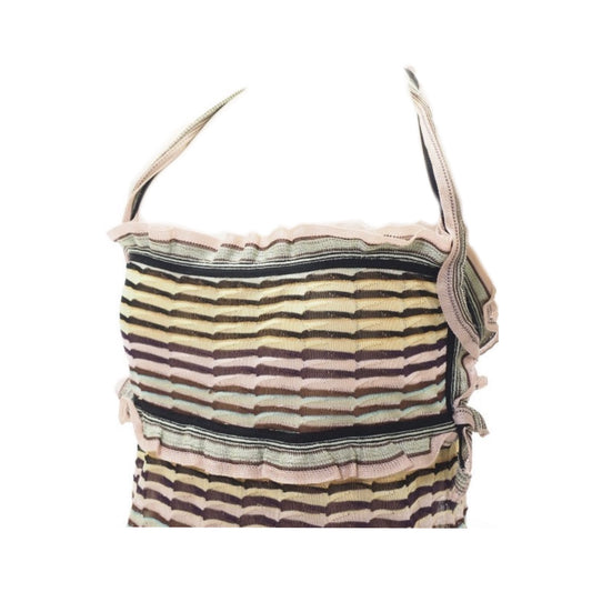 Missoni Knit Strappy Mini Ruffle Hem Dress