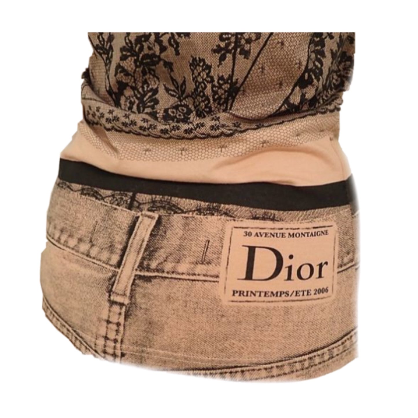 Christian Dior Lace Cami Jeans Graphic Tee