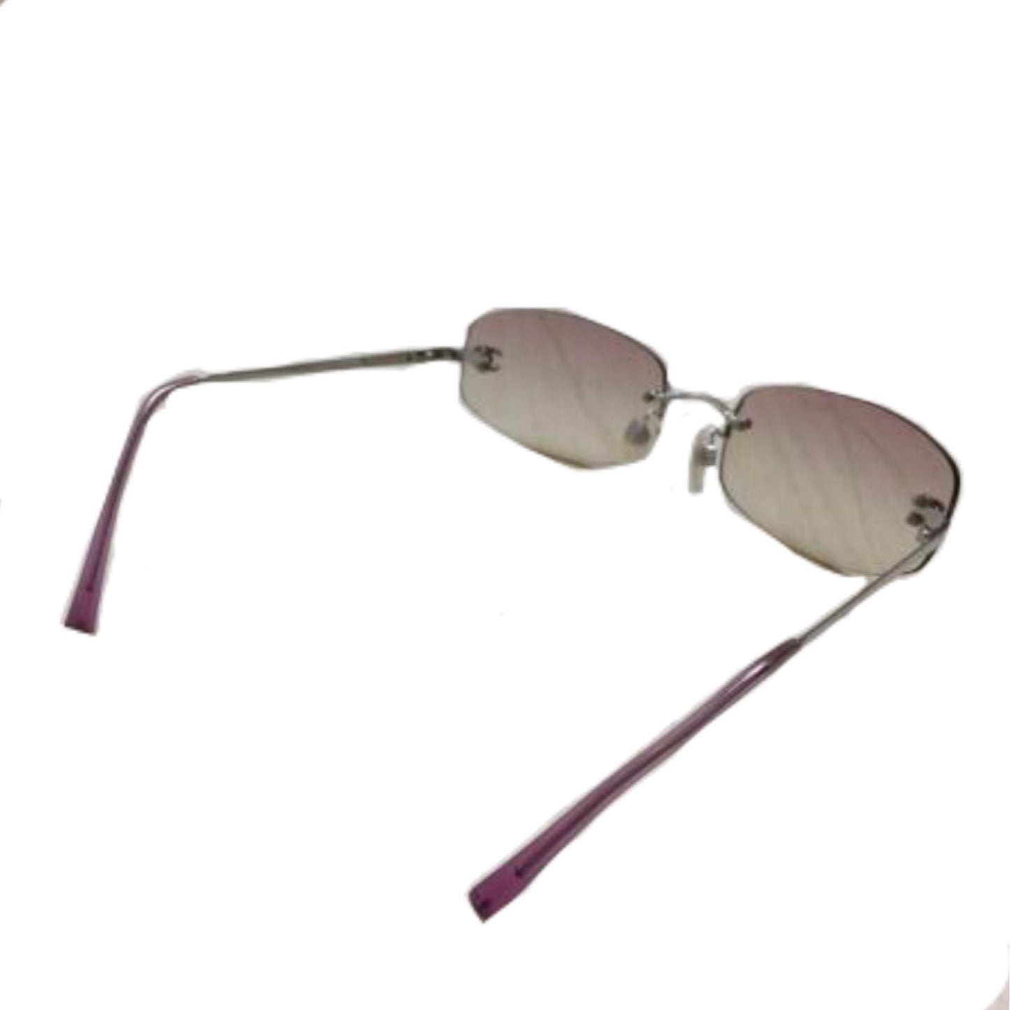 Chanel Pink Gradient Rimless CC Logo Sunglasses