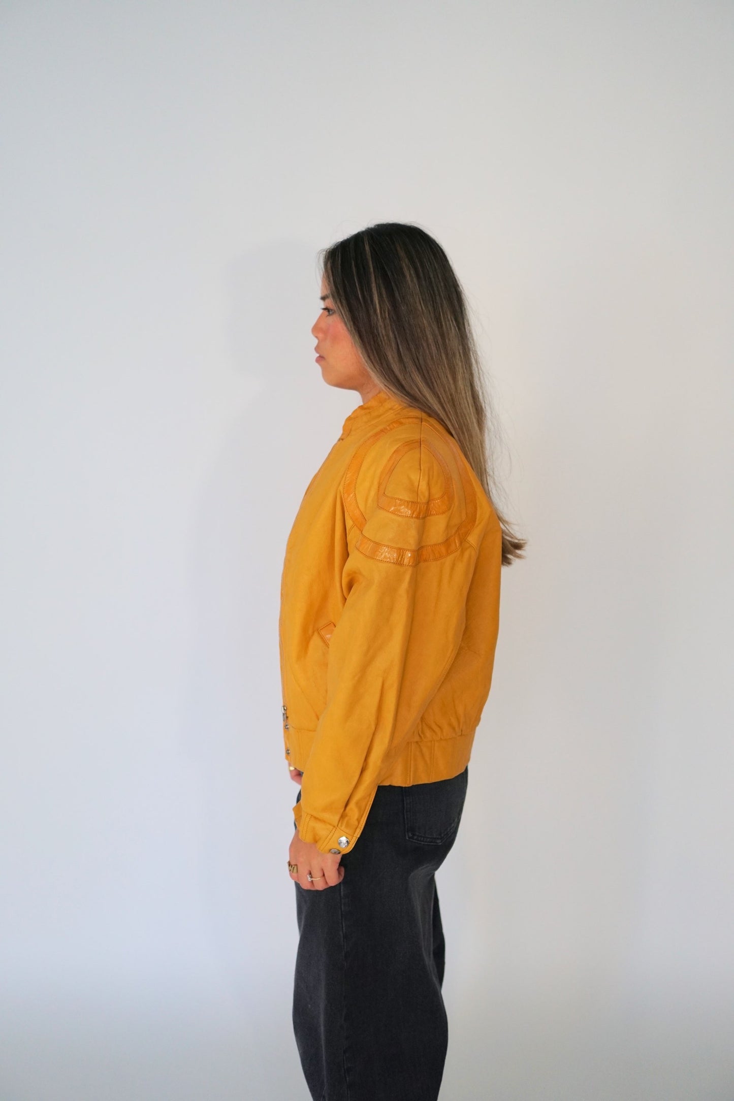 Courreges Leather Bomber Jacket