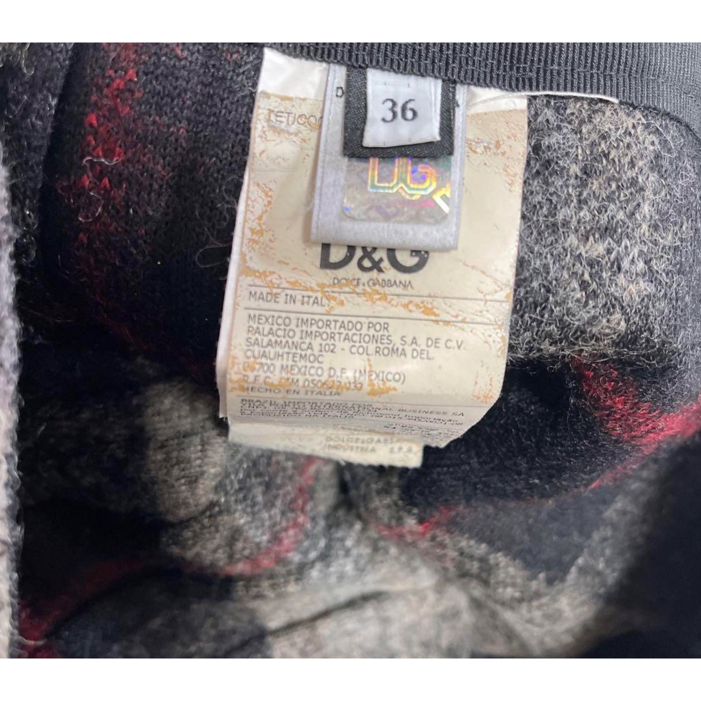 Dolce & Gabbana Wool Plaid Pleated Wrap Skirt w Leather Buckle