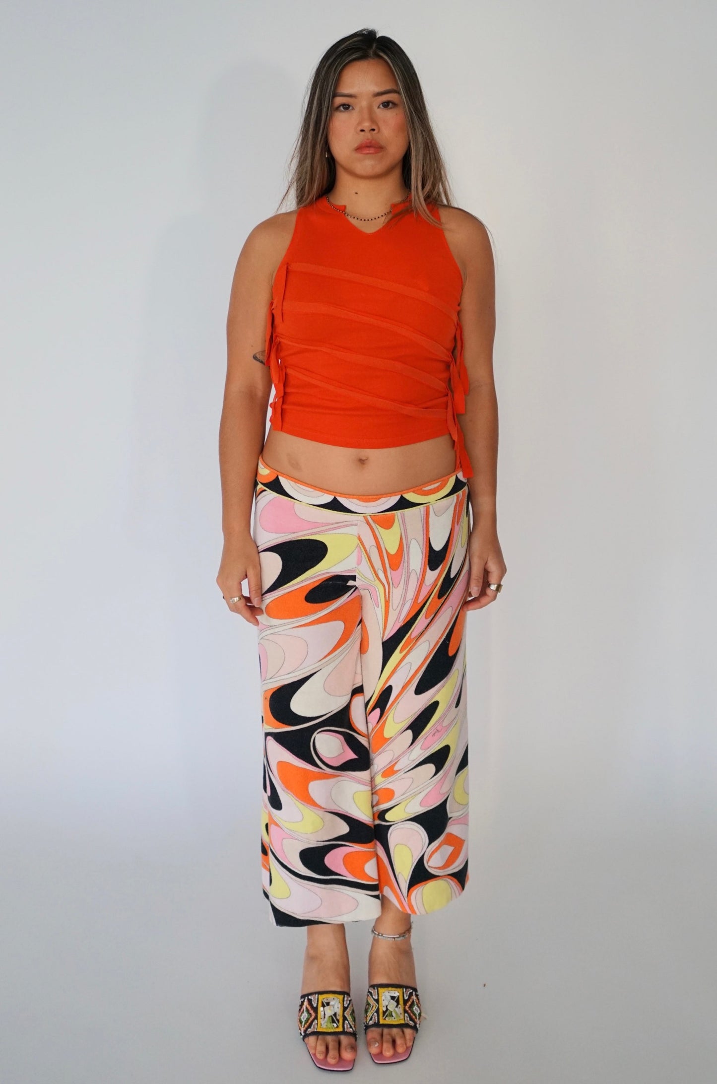 Emilio Pucci Terry Towel Abstract Culottes