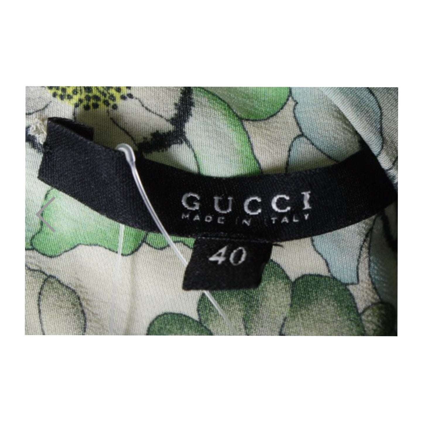 Gucci Floral Logo One Shoulder Silk Midi Dress