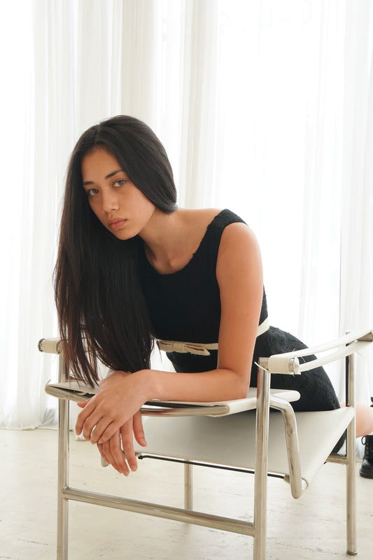 Balenciaga Tweed Sless Shift Dress