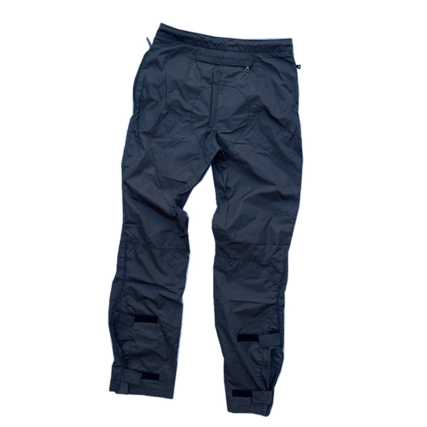 Prada Nylon Charcoal Adjustable Cuff Track Pants
