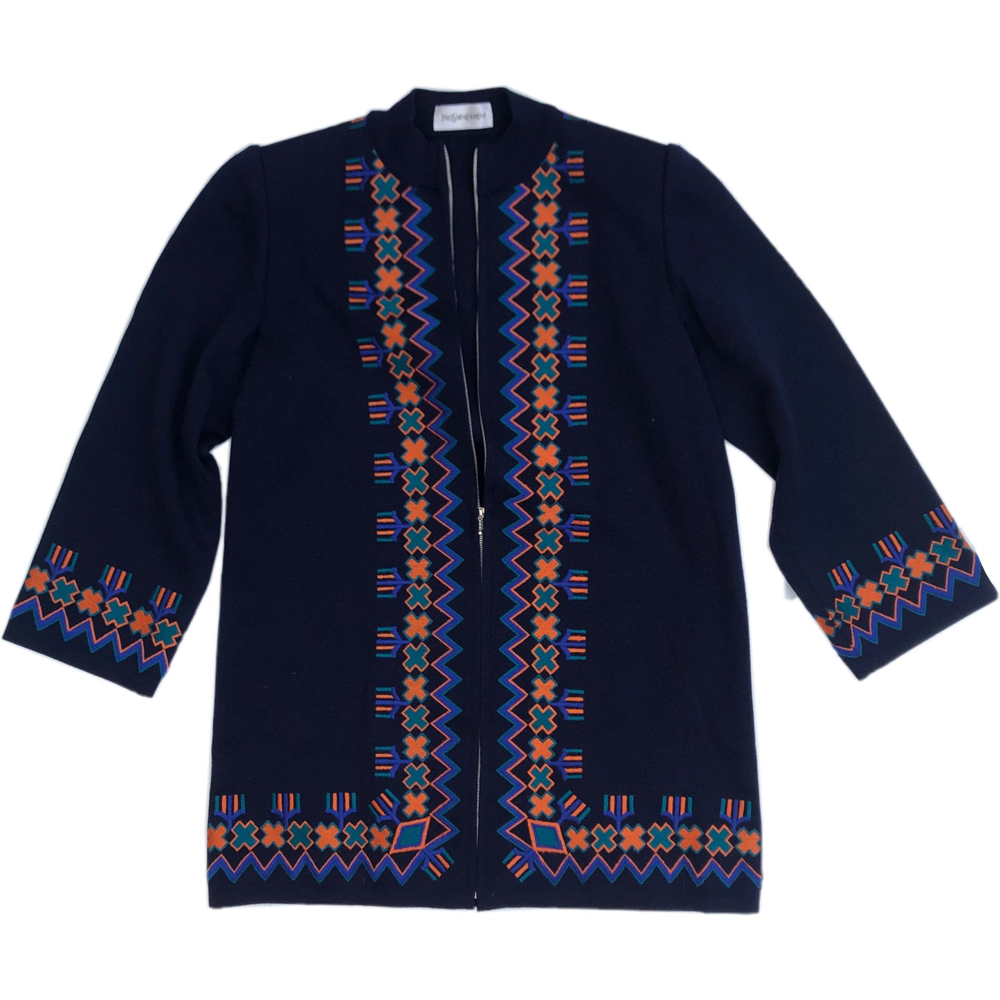 Yves Saint Laurent Moroccan Style Knit Zip Cardigan