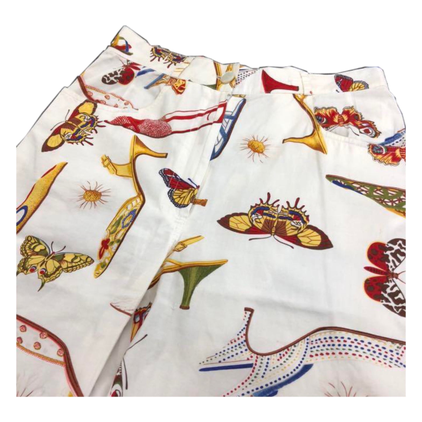 Salvatore Ferragamo Animal High Heel Print High Waist Trousers