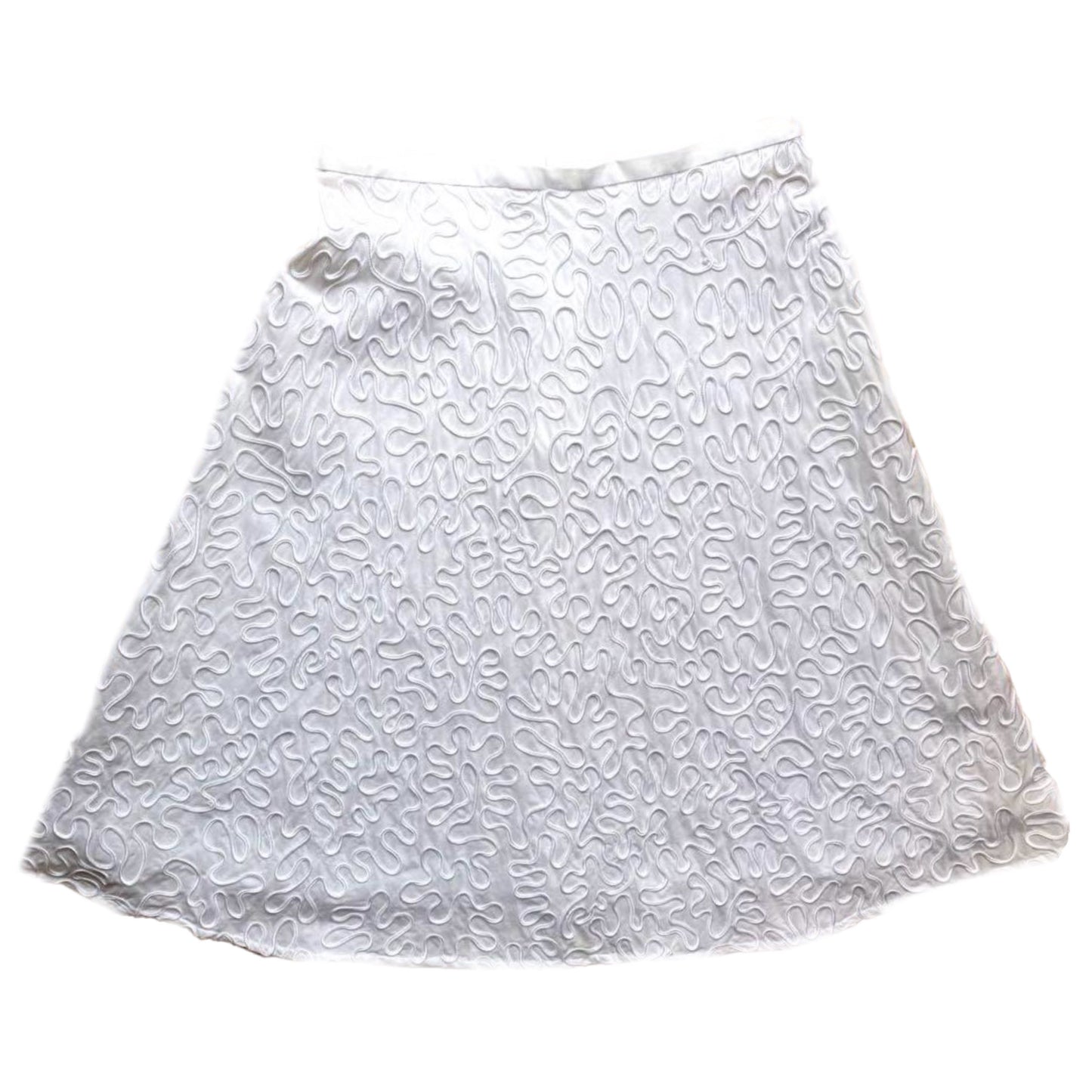 Michael Kors Embroidered Scribble A Line Skirt