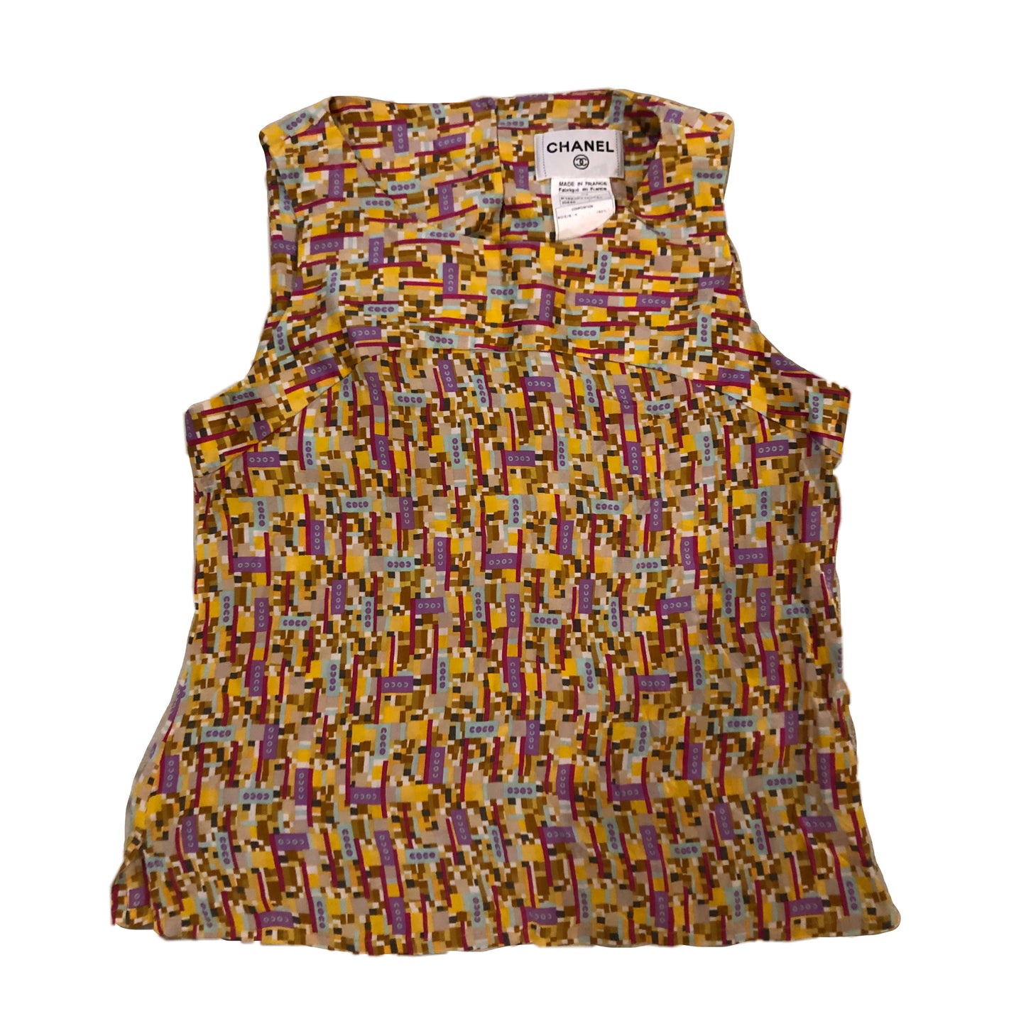 Chanel Multi Coloured COCO Logo Tank Top